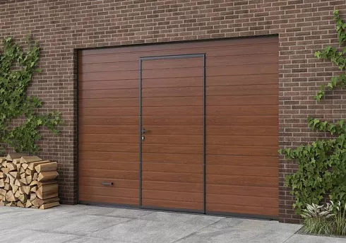 Секционные ворота с калиткой DoorHan 2600х2100