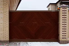 Уличные откатные ворота премиум 3300*2000