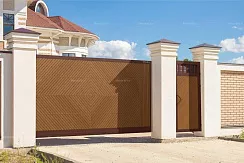 Уличные откатные ворота премиум 3300*2100